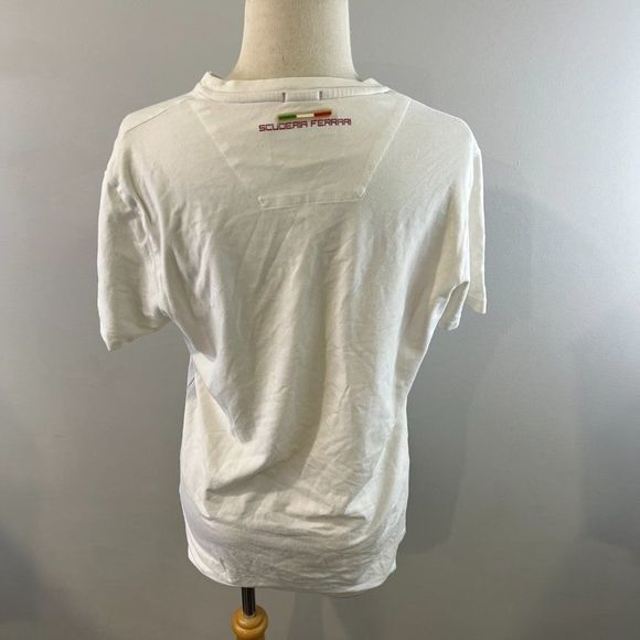 FERRARI White Crew‎ Neck Graphic Tee (XL) - Picture 5 of 10